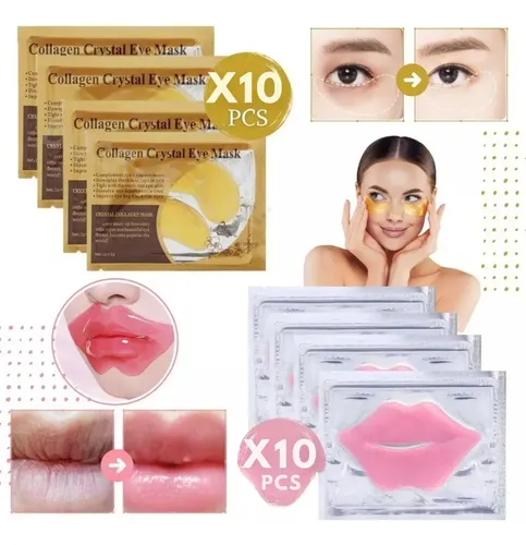 50 Mascarilla Parche Hidratante Labios Y Ojeras Colageno
