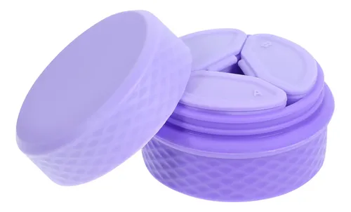 Set 1 Tarro Ligero De Silicona Morado Con Cuchara
