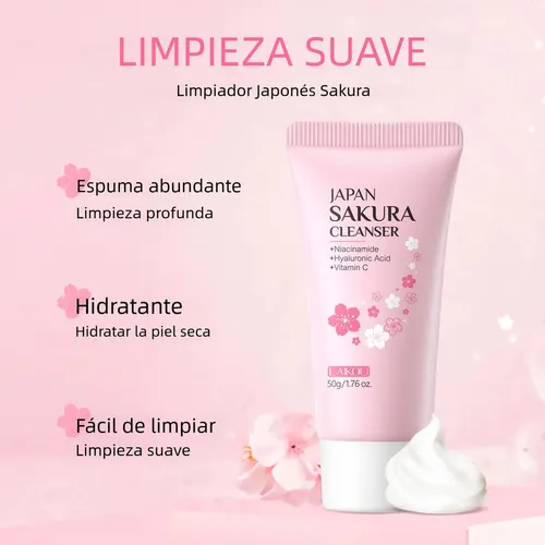 Limpiador Facial Sakura Limpieza Profunda Hidratante Suave