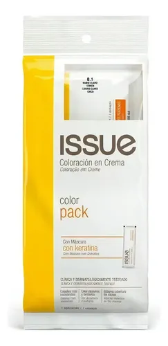 Issue Color Pack Con Máscara Con Keratina Tono 8.1 rubio claro ceniza