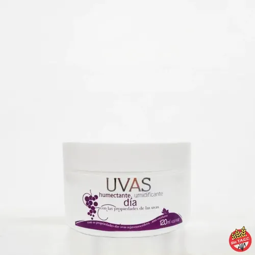UVAS Crema Humectante Dia 120ml Antioxidante Rejuvenecedora SIN TACC