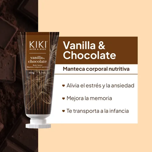 Manteca Nutritiva Cuerpo Vanilla Chocolate 100g Kiki Idraet