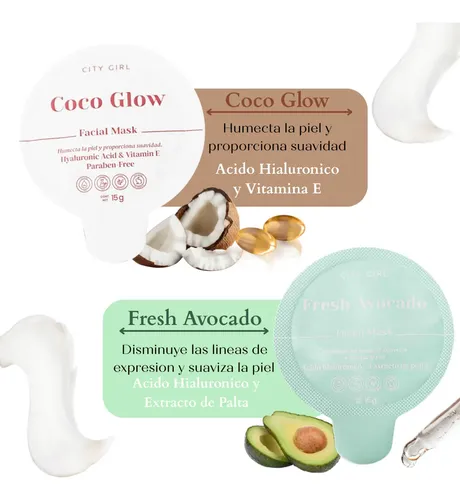 Mascarilla Facial En Crema Hidratante Limpiadora City Girl Tipo de piel Todo tipo de piel