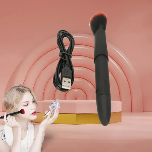 Cjwbrocha Eléctrica Maquillaje 10 Velocidades Vibracióncc Negro