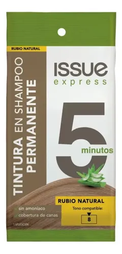 Tintura Shampoo Issue Express 5 Minutos Rubio Natural 3u