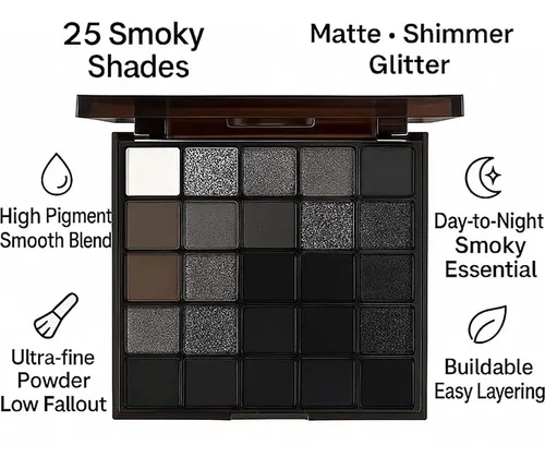 Paleta De Sombras K’apeine 25 Color Silver Galaxy