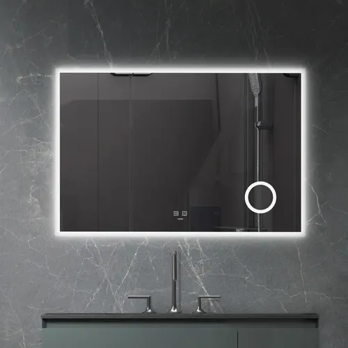 Espejo Led Rectangular 80×120 Con Lupa Antiempañante Macson