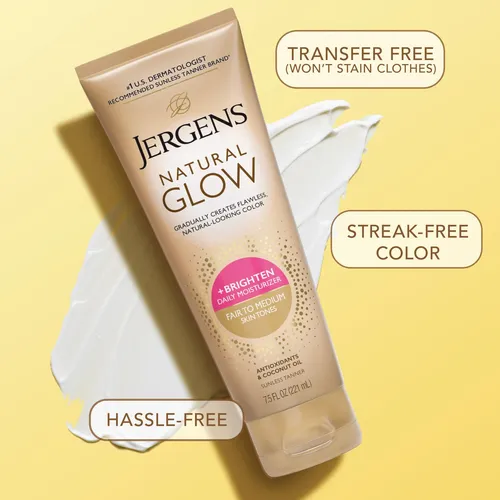 Loción Autobronceadora Jergens Natural Glow, 7.5 Onzas