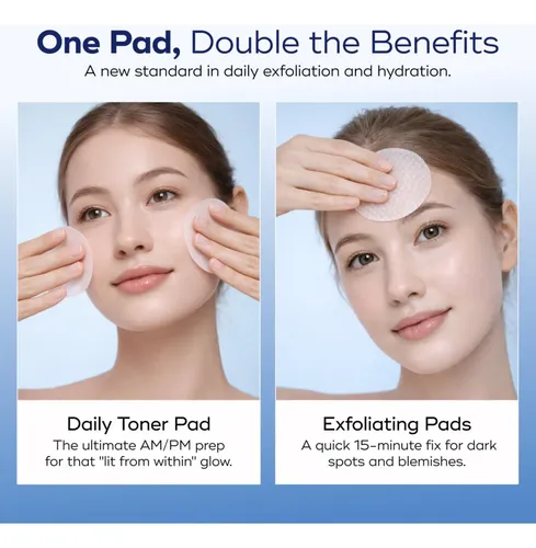 Pads Exfoliantes Ácido Salicílico Cuidado Poros 70 Todo Tipo De Piel Día/noche