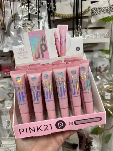 Gel Fijador De Cejas Pink21 Brow Up Con Cepillo Transparente