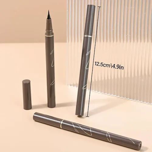 Delineador Líquido Ultra Fino Marrón Mate Anwuozu 0.01 Mm