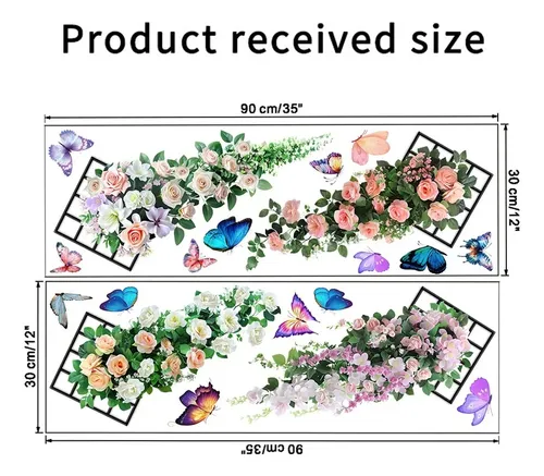 Adhesivos De Pared Con Flores 3d Para Cocinas, Material Pvc