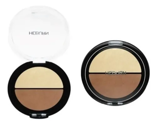 Maquillaje Compacto En Polvo Contourging Heburn Dos Tonos