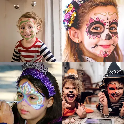 Maquillaje Para Rostro Artístico Cara Pintura Colores