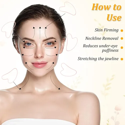 Set 30 Gua Sha Corazón Resina Facial Y Corporal Spa