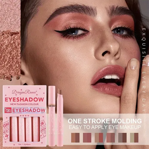 Lápices De Sombra Shimmer Mooglamor 6 Piezas Con Gradiente