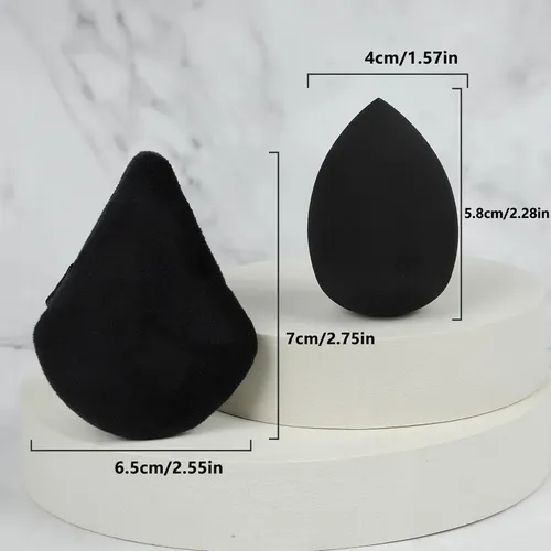 Set De 5 Esponjas De Maquillaje Y Polvos En Triángulo