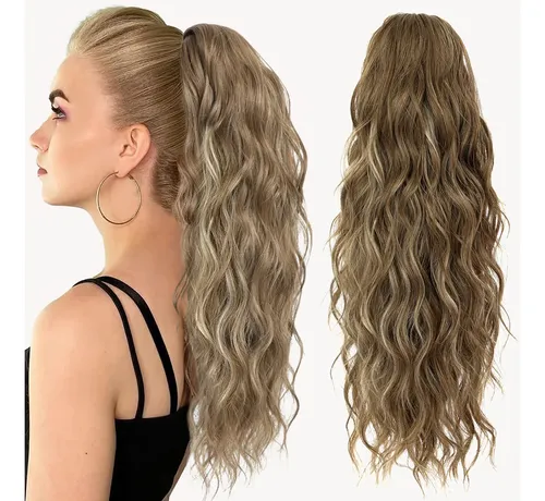 Extensiones De Cabello Rizado Para Coleta De 18 Pulgadas