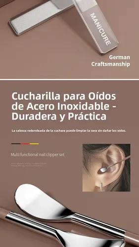 Juego De Cortaúñas Antisalpicaduras De 6 Piezas En Un Estuch