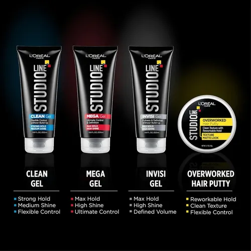 Gel Fijador Fuerte L’oreal Studio Line Clear Minded 6.8 Oz