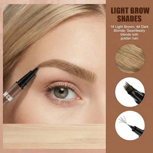 Delineador De Cejas 4d Marrón Oscuro Impermeable