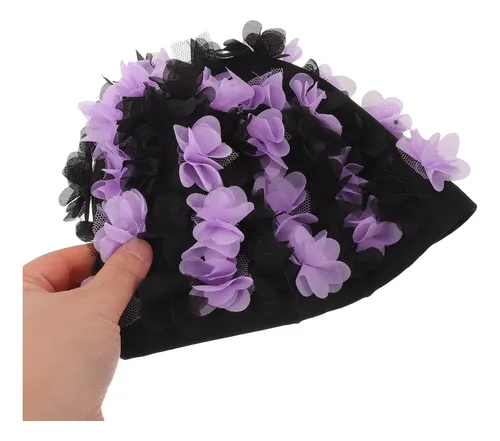 Gorro De Baño Floral Para Mujer, Moderno Turbante Retro Para