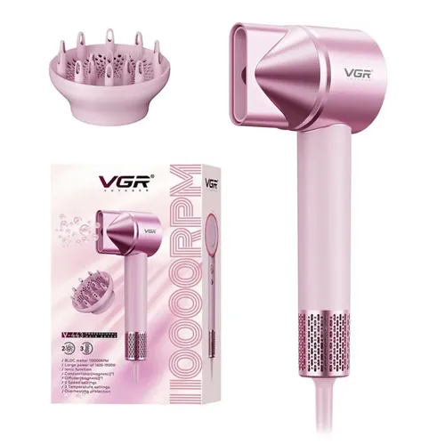 Secador De Pelo Profesional Vgr V-443 1900w 3 Temperaturas Rosa