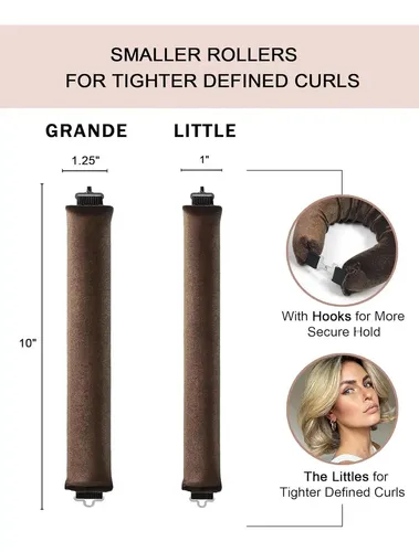 Rizadores De Pelo Sin Calor, 4 Rulos, Rizador