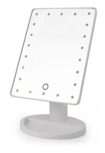 Espejo De Maquillaje Con 22 Luces Led; Carga Con Usb
