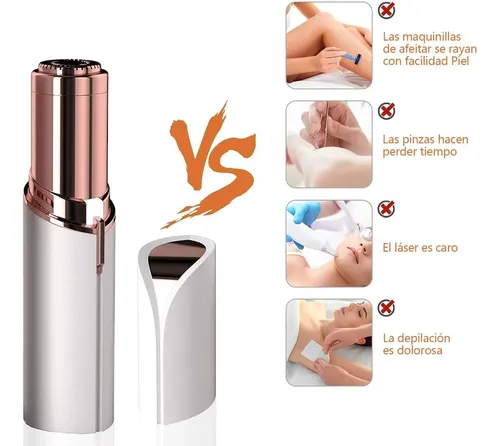 Depiladora Facial Eléctrica Portátil Con Luz Recargable \