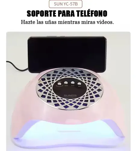 Cabina Uñas Profesional Led Uv Yc-57b 268w Soporte Celular