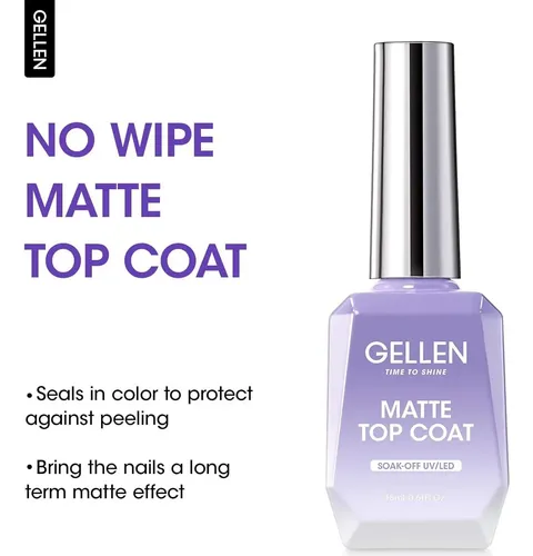 Top Coat Mate Gellen 18ml Esmalte De Uñas Gel Duradero