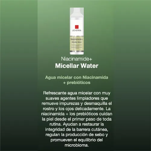Lidherma Niacinamide+ Micellar Water NIACINAMIDA Prebióticos
