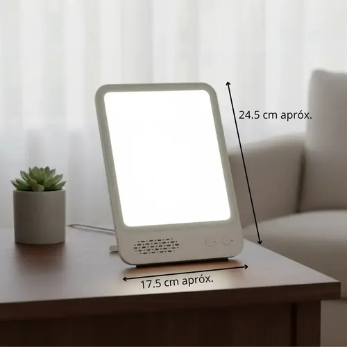 Espejo De Mesa Con Luz Led Rectangular Blanco Otten Blanco