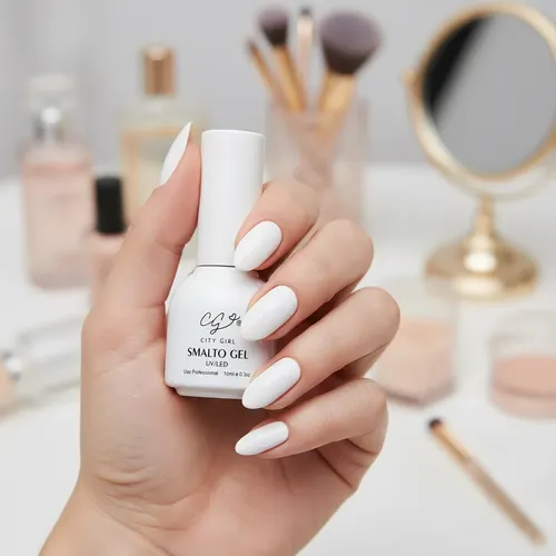 Esmalte Semipermanente Color Blanco De 10ml City Girl Uv/led