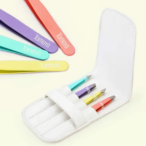 Tweezers Set Tomata For Eyebrows, Facial Hair, Splinter (4-p