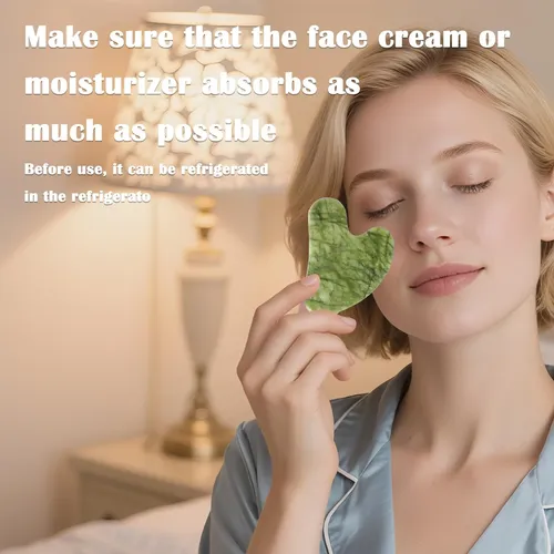 Rodillo Facial Jade Y Gua Sha Lsxkamix Masajeador Verde