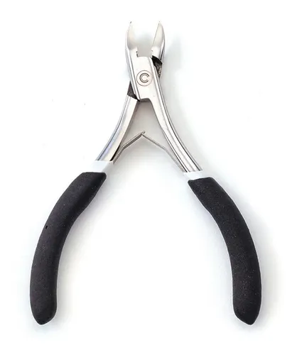 Alicate Curvo Acero Inoxidable Podología Basicare 13cm Negro
