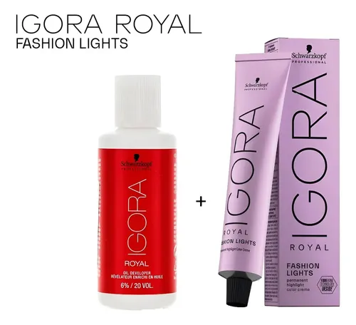 Kit Tintura Igora Fashion Lights Schwarzkopf + Oxidante L-89 Rojo Violeta