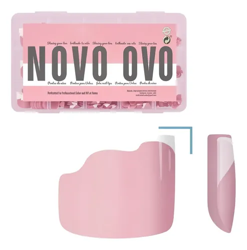 Novo Ovo French Tip Dedos Soft Gel 240 U Rosa