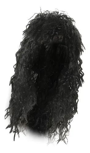 Peluca De Disfraz De Personaje Punk Rockero, Peluca Negro