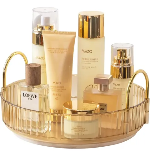 Estante Organizador De Maquillaje De Acrilico Giratorio 360°