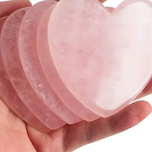 Gua Sha Jade Natural Corazón Masaje Facial Y Corporal
