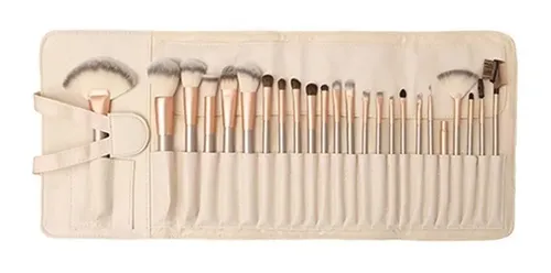 Elegante Set 24 Brochas Profesionales Naturales Y Sintéticos