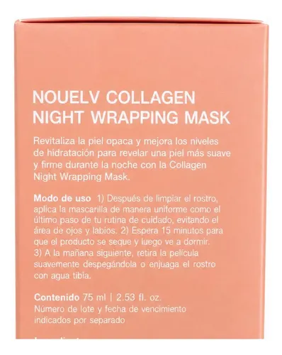 Mascarilla Nocturna Colágeno Nouelv Hidratación Efecto Glow
