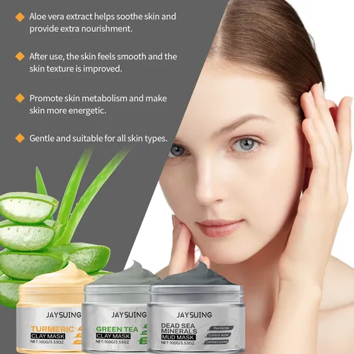Mascarilla Facial De Arcilla Hidratante Para El Control De L