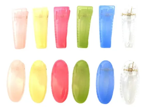 12 Piezas Pinza De Cabellero Para Color De Gelatina
