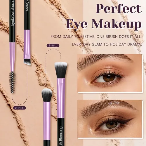 Set De Brochas Para Maquillaje Soyok 10 Piezas Morado
