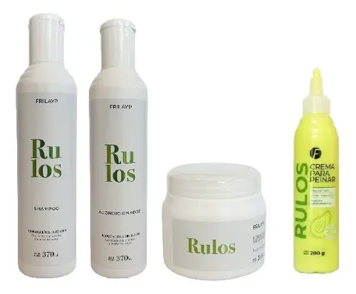 Kit Frilayp Rulos Shampoo+ Acond+ Mascara+ Crema De Peinar