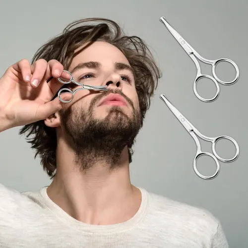 2 Tijeras De Acero Inoxidable Para Recortar Cejas
